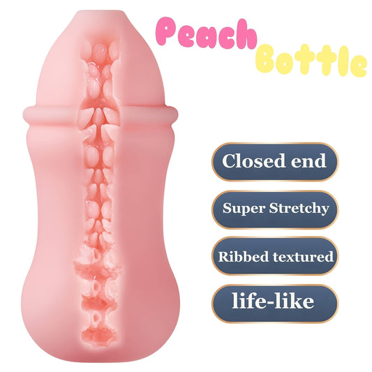 Peach Bottle 3-in-1 Male Sex Toy. Male Masturbator. Pocket Pussy Sex Doll. Adult Male Sex Toy. Pocket Pussy. Male Masturbator. Sex Doll. Firming Vagina Anal and Mouth Blowjob Toy. Male Masturbation. Cute Styling Stress Relief Soothing Toy.