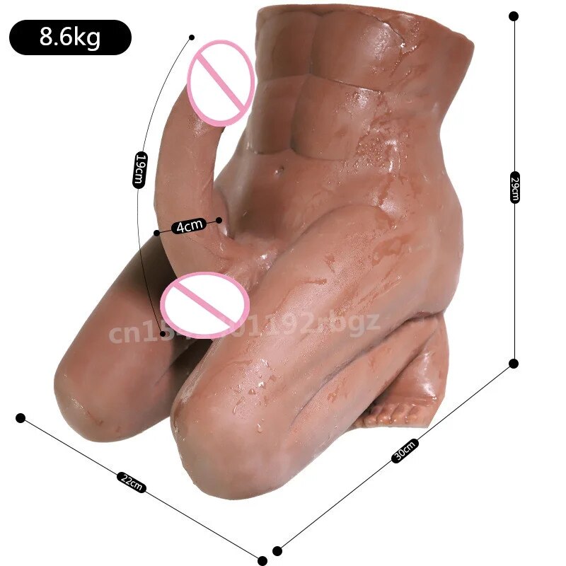 3D Male Kneeling Posture Lower Body Oversized Penis Female Masturbation Dildo Strong Muscular Legs Adult Sex Toy for Men