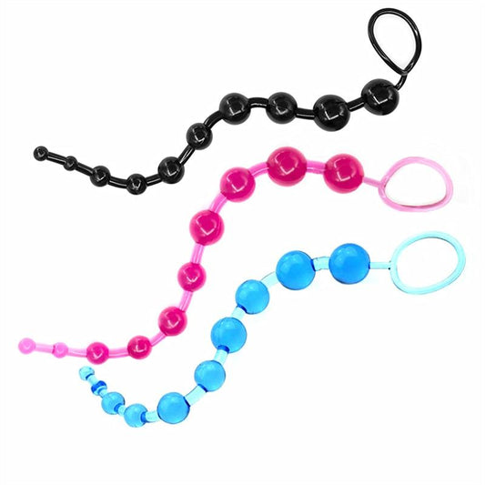 5-Color Vibrator Anal Beads Butt Plug Stimulator Massager Sex Toy for Women, Anal Balls Butt Plug Toys for Beginners, Sex Tools