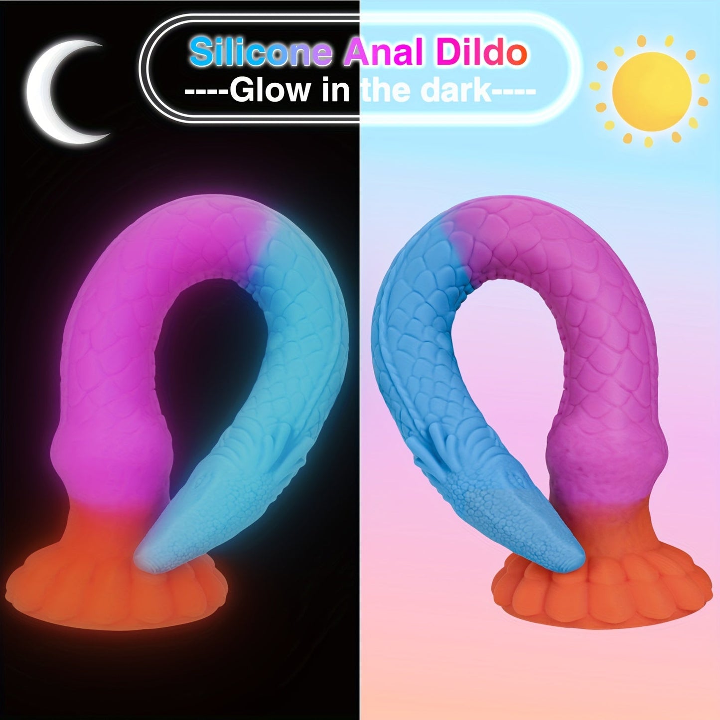 Long Anal Dildo Tentacle Monster. Silicone Dragon Dildo With Suction Cup Knot For Men Women Depth Anal Training. Huge Fantasy Anal Butt Plug Glow In The Dark Dildos Sex Toys & Games. 17 Inch