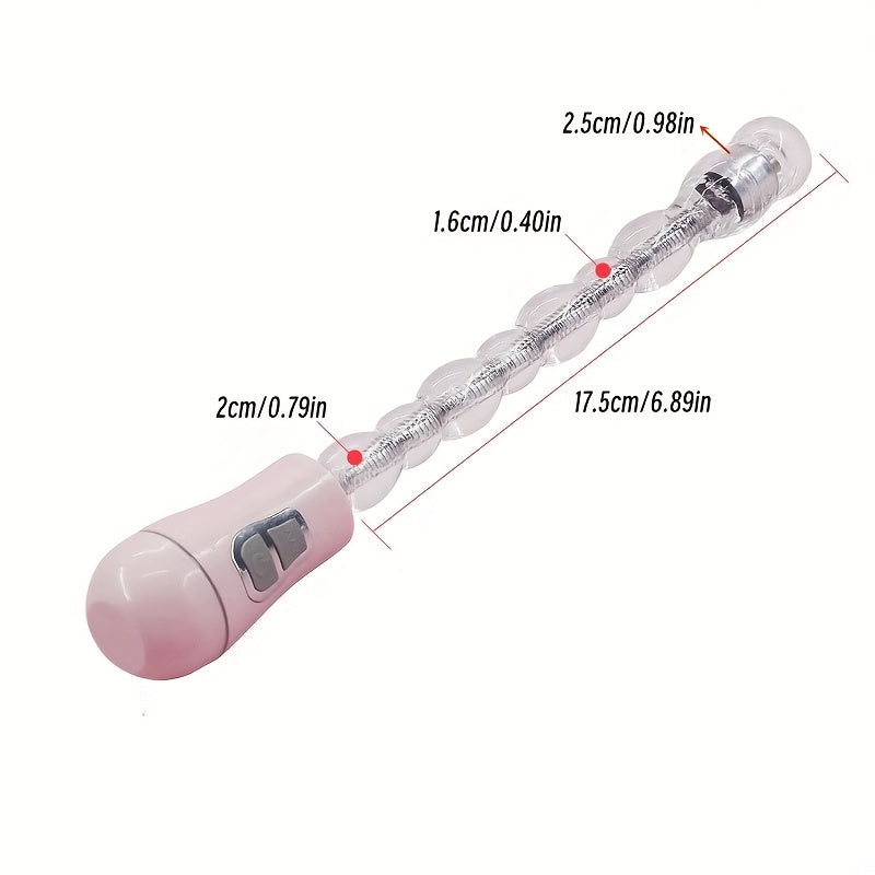 Vibrating Anal Plug 12-Speed Rechargeable Bendable Vibrating Anal Beads Arbitrarily Curved Anal Play Sex Toys