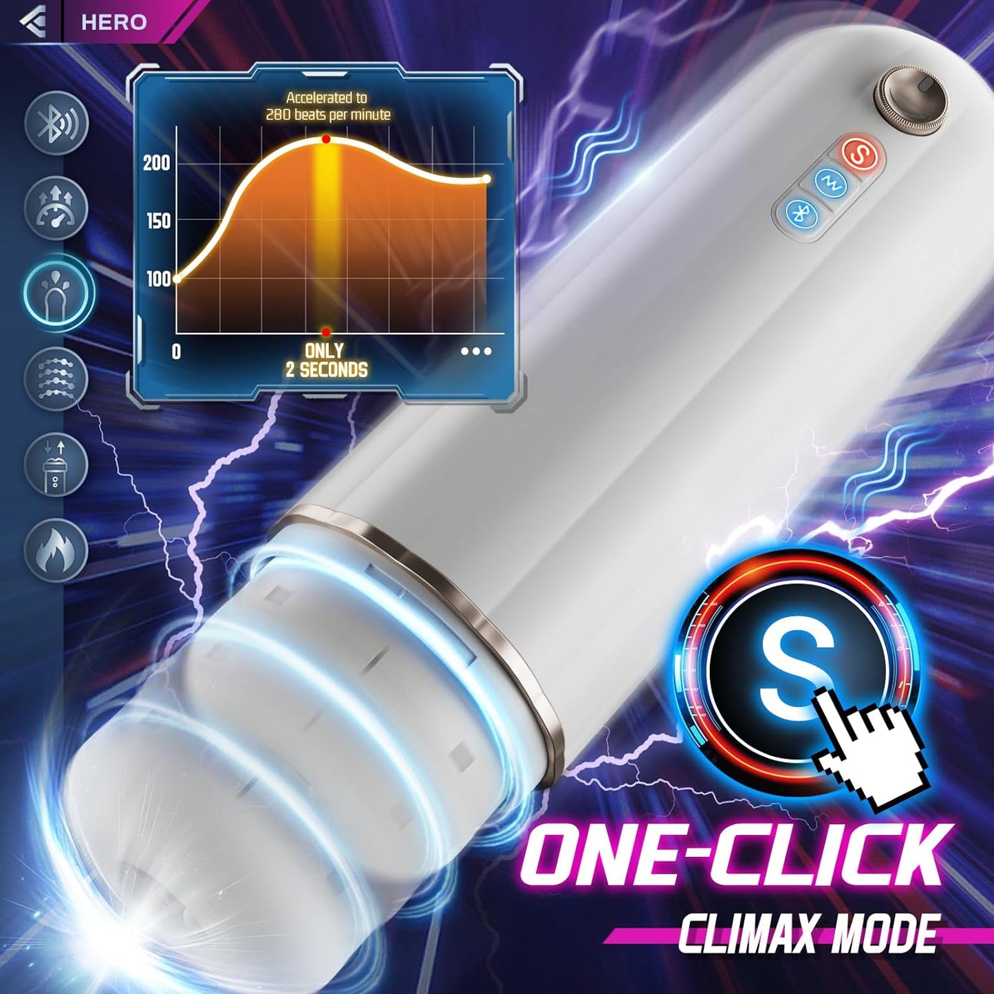 6-in-1 Automatic Male Masturbator. Male Masturbator Toy with CVT Thrusting & 10 Vibration Modes. Bluetooth Control Electric Pocket Pussy Stroker with Heating. Sex Toys for Men Masturbation with Headphones.