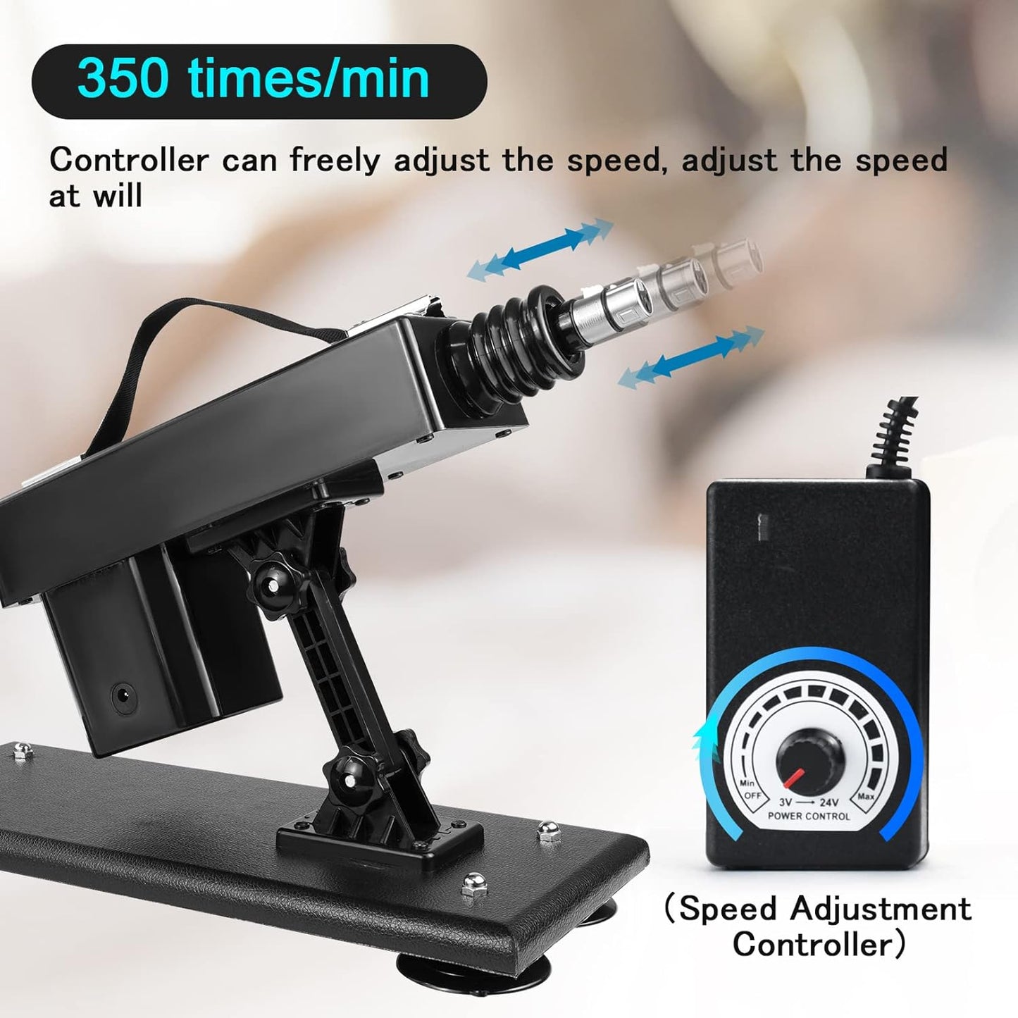 Sex Machine. Automatic Thrusting Dildo Machine with 3 XLR Attachments. Adjustable Sex Toys for Women, Men, and Couples