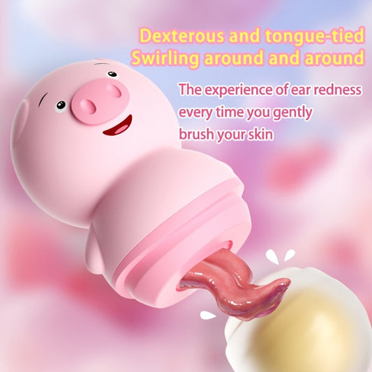 Sexual SM Products Tongue Licking Pig Second Generation USB Vibrator for Female Use, Suction Massage Toy, Second Wave Sex Masturbator, Male Sex Accessories