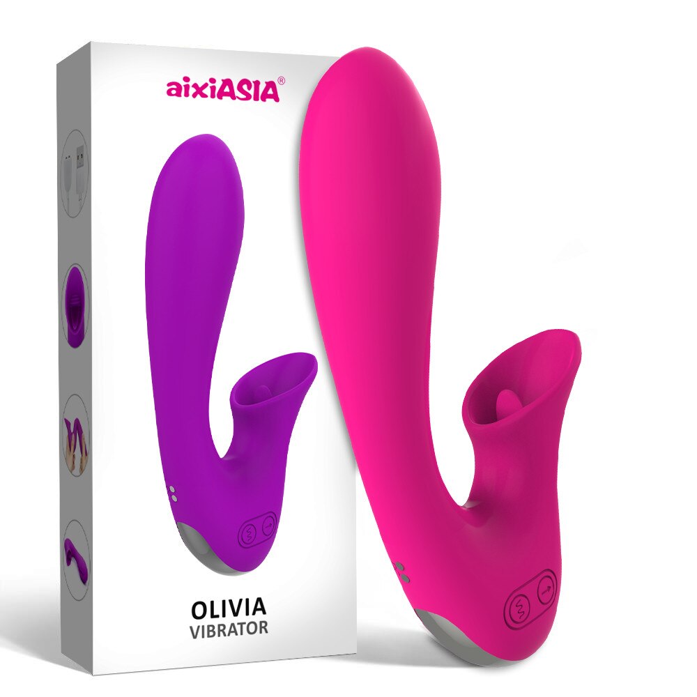 Abhoth Tongue Lick Vibrator for Women, 12-speed AV Electric Massager, G-spot Female Vibrator, Sex Machine, Sexy Toys for Adults 18