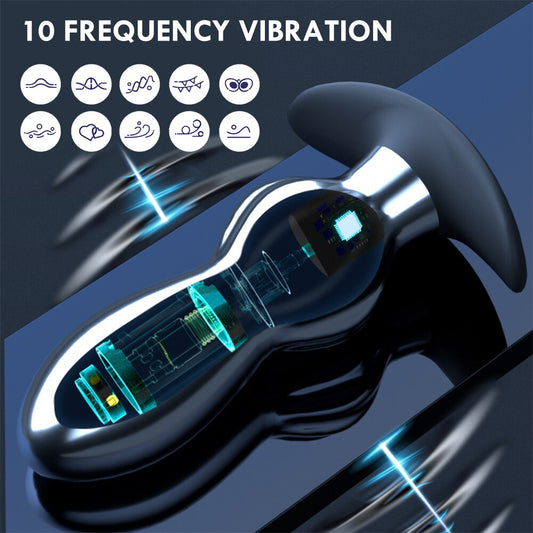 Anal Butt Plug Prostate Massager Wireless Remote Control Wearable Vibrating Anal Plug Sex Toy for Women Men Gay