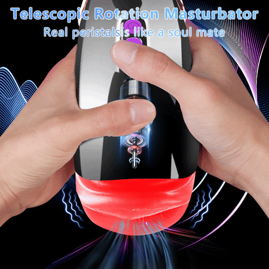 Automatic Masturbator for Men: Vibrating Deep Throat Blowjob Tongue Male Masturbation Cup Machine Sex Toys for Adult Penis