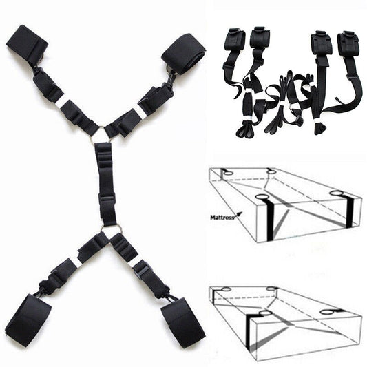 BDSM Toys Under Bed Restraint Strap Erotic Sex Toys for Women Couples Bondage Set Handcuffs Fetish Slave Adult Games Toy Sexshop