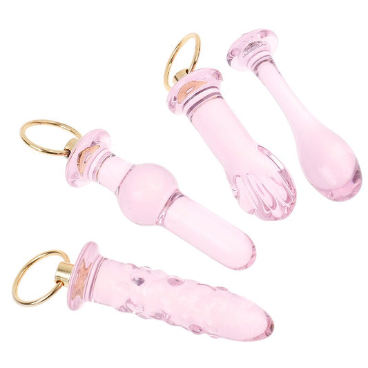 Crystal Glass Butt Plug Anal Sex Toys Anal Plug Glass Dildo Prostate Massager Anal Beads Butt Plug Sex Toys Women Men Gay