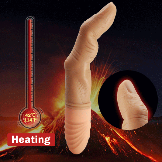 Powerful Finger Vibrator for Women G-Spot Stimulator Vaginal Massager Heating Silicone Finger Dildo Masturbator Adult Toy