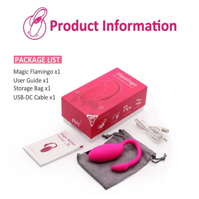 Flamingo APP Bluetooth Egg Vibrator Sex Toy for Women Clitoral Stimulation Vaginal Massager Vibrating Ball Magic Motion Vibrator
