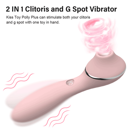 KISTOY Polly Plus 2-in-1 Warmer Vibrator Clitoris Sucking G-spot Stimulator Vibrating Dildo Sex Toys for Women