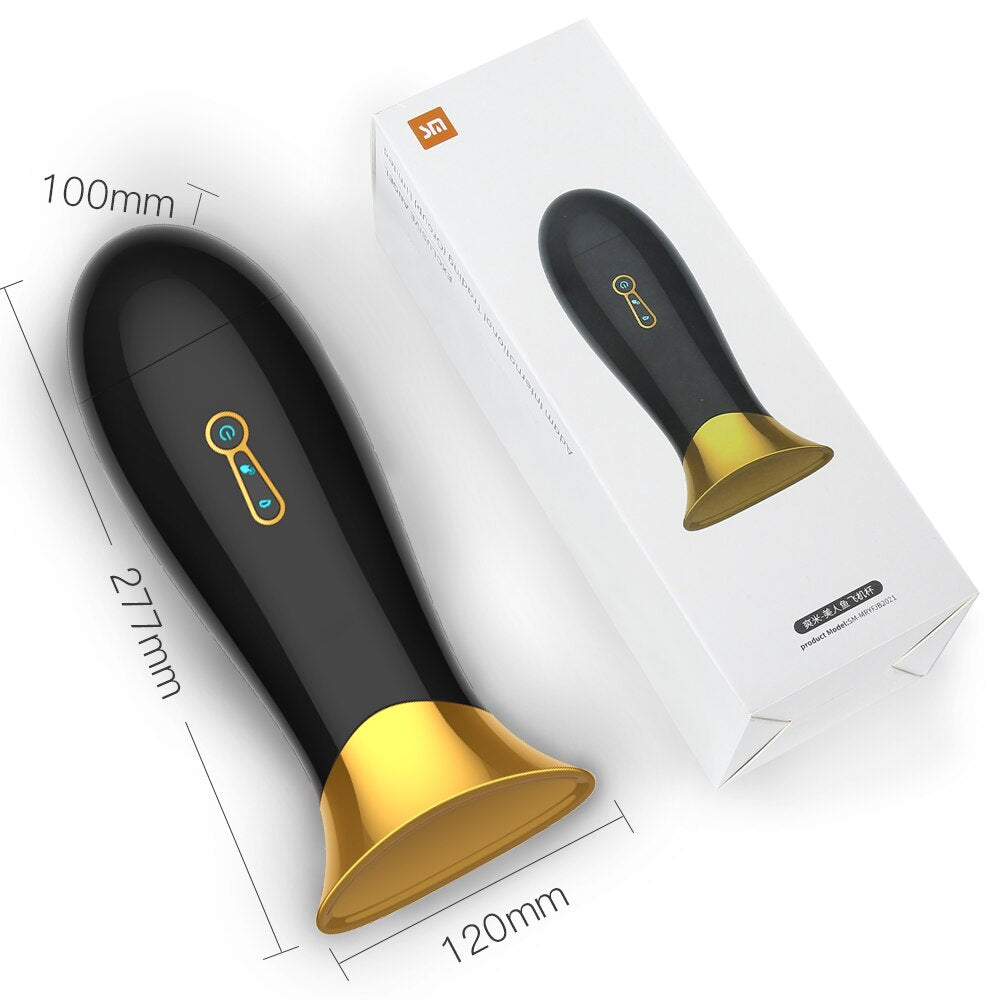 Automatic Suction Male Masturbator, One-Click Orgasm, 7 Vibration Modes, 3D Realistic Vagina, Oral Sex Toy for Men