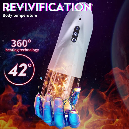 Male Masturbator Automatic Rotating Pussy Pocket Blowjob Silicone Vagina Sex Toys Adult Masturbation Device for Tool