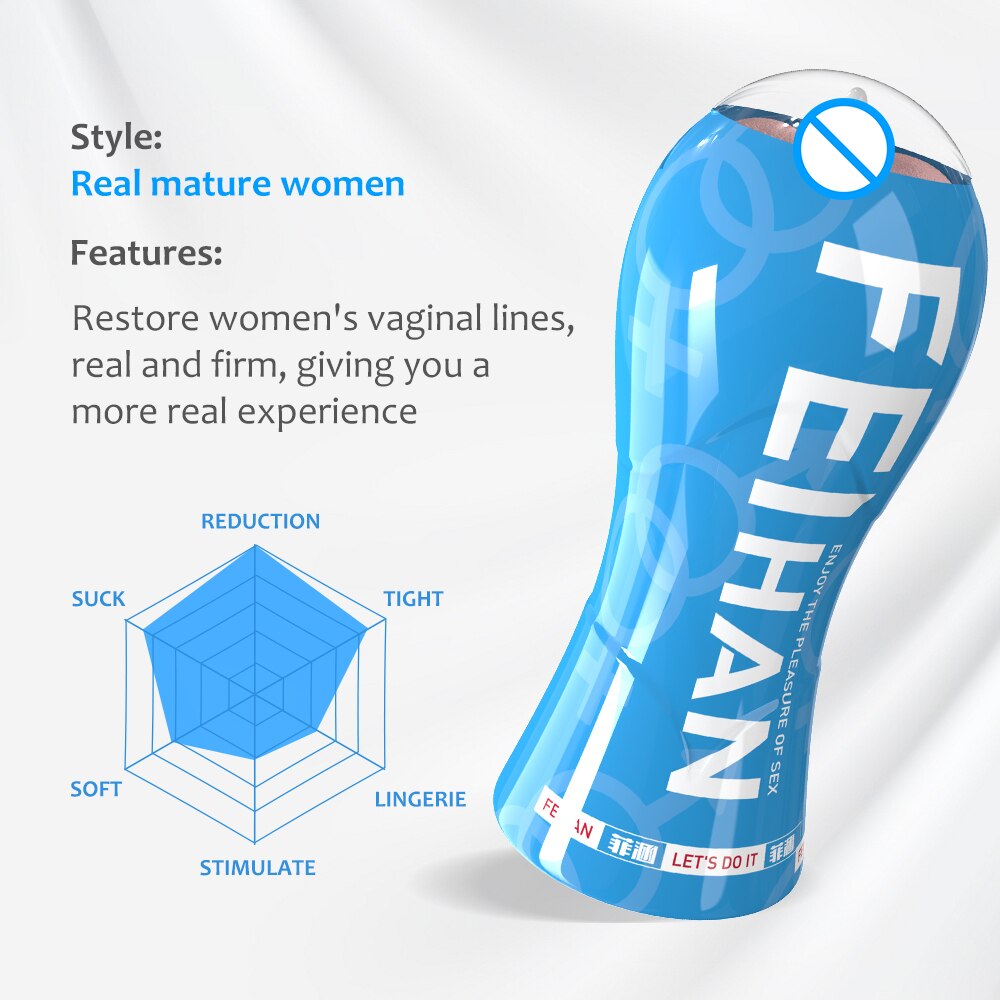 Male Masturbator Cup Vacuum Suction Silicone Vagina Pussy Sex Toy for Men Blowjob Masturbation Adult Product