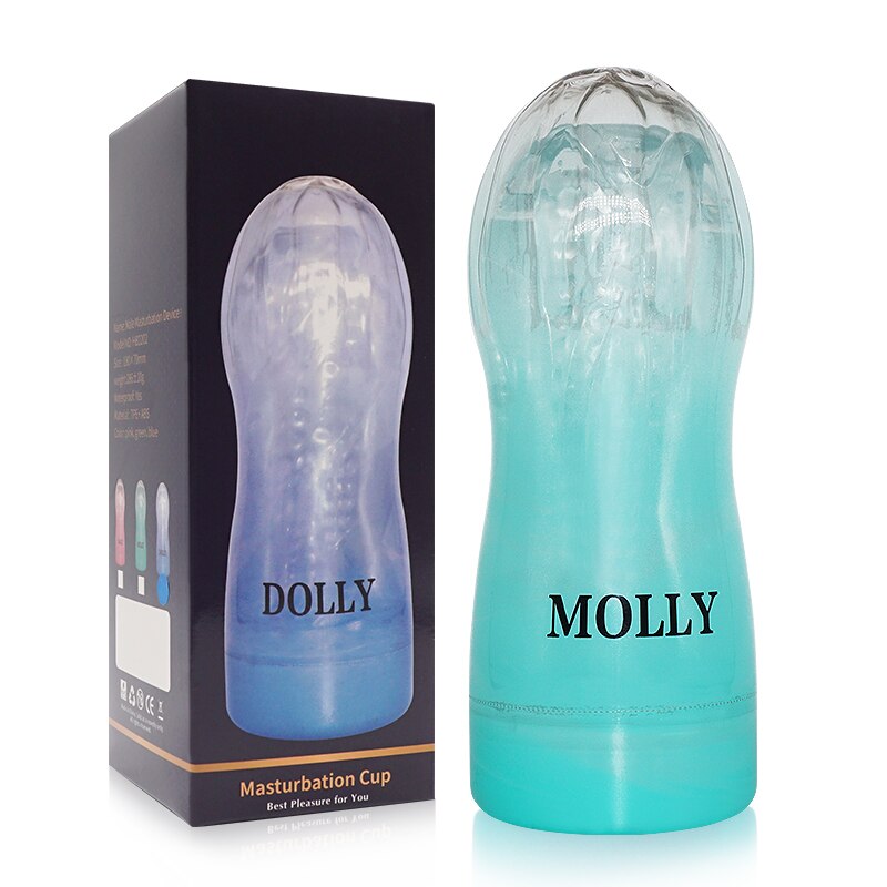 Men Masturbator Cup Soft Pussy Sex Toy Transparent Vagina Adult Endurance Training Accessory Sex Vacuum Pocket Cup for Men