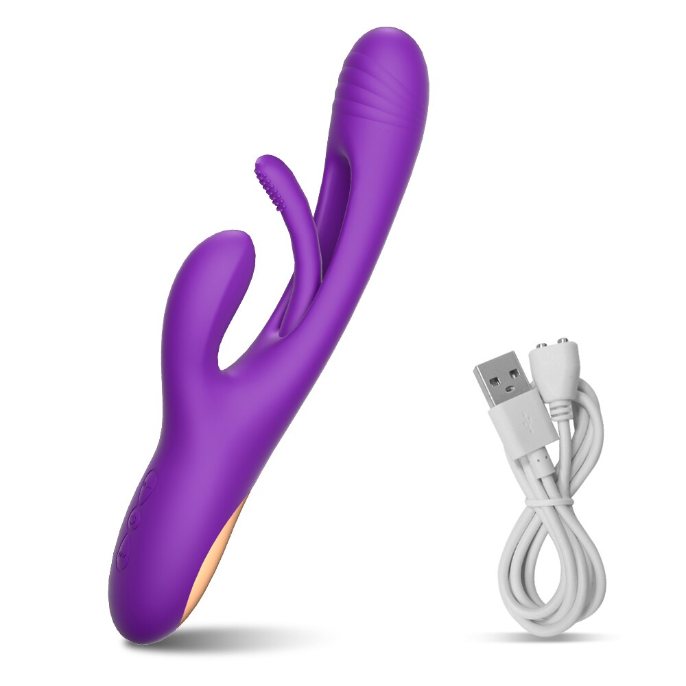 Rabbit Patting Vibrator Clitoris Stimulator Massager for Women, Powerful G-Spot Vibrating Female Sex Toy, Masturbator, Adult Product
