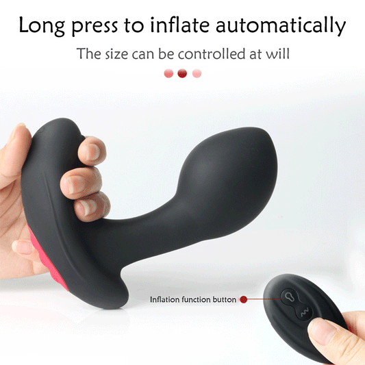 Wireless Remote Control Male Prostate Massager Inflatable Anal Plug Vibrating Butt Plug Anal Dilator Vibrator Sex Toys For Men