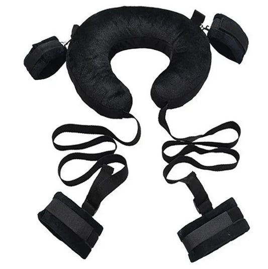 Sex Toys Cotton BDSM Bondage Set Handcuffs Sexy Leg Pillow Thigh Slimming Belt Bending Orgasm Couple Toy