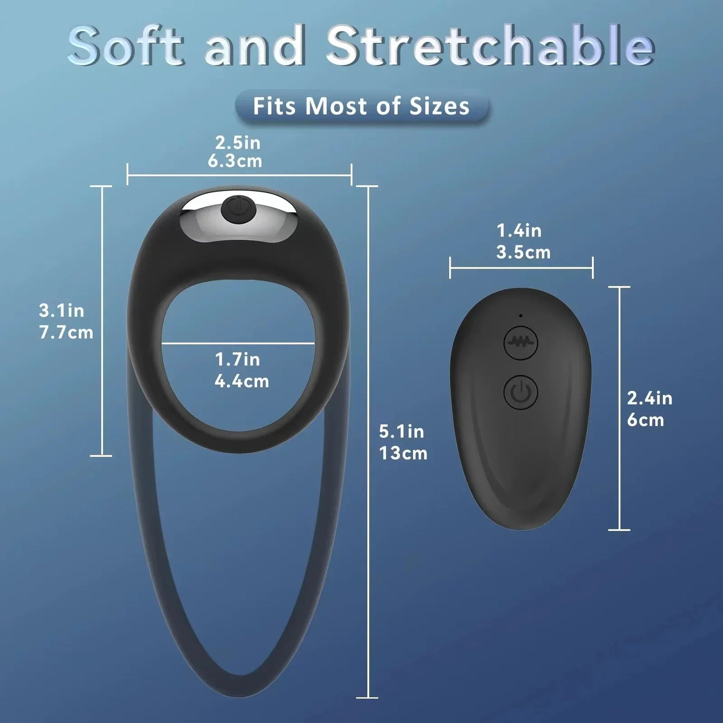 Penis Ring Vibrator Wireless Remote Control Clitoral Stimulation Delay Ejaculation Enlargement Erection For Men