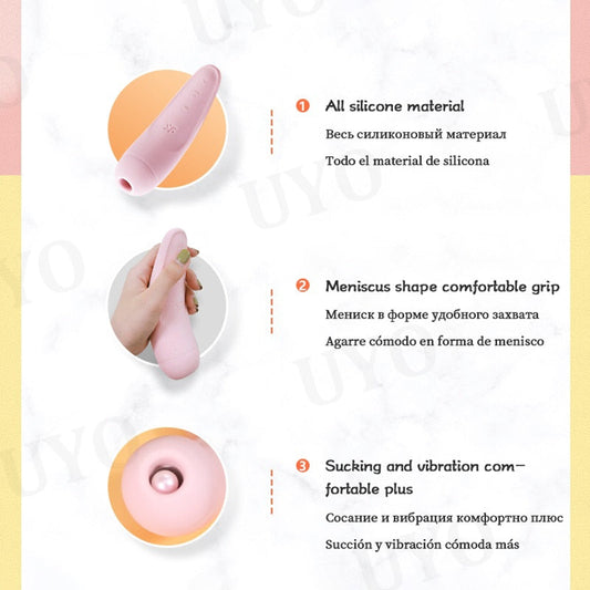 Satisfyer CURVY 2 + App Remote Control Vibrator Clit Sucker Vibrators for Women Clitoris Nipple Sex Toy UYO