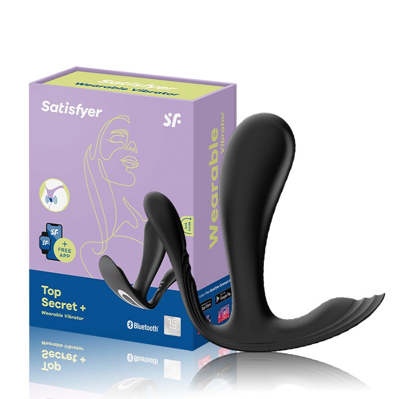 Satisfyer Top Secret + Wearable Silicone Vibrator App Remote Control Vibrating for Women Anal Plug G-Spot Clitoris Stimulator