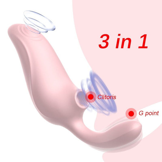 Sex Toys 3-in-1 Modes Clitoral Sucking Vibrator for Women, 10 Speeds Vibrating Clit Sucker, Women's G-Spot Masturbators, Adult Toys