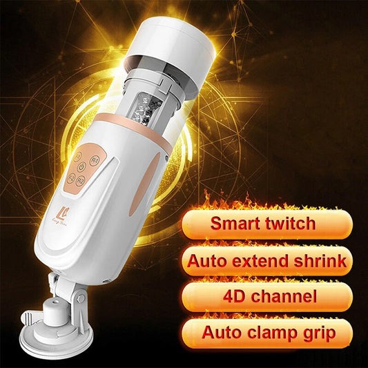 Automatic Telescopic Air Male Masturbator Artificial Vagina Oral Anal Sex Masturbation Male Machine Erotic Toy for Man