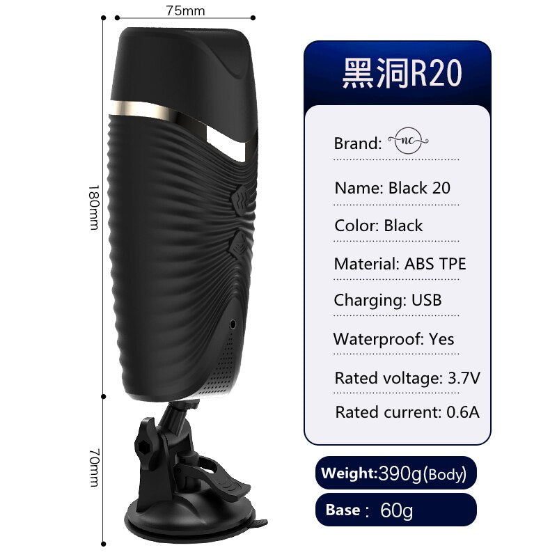 Automatic Toy Suction Telescopic Rotating Masturbator for Men, Vaginal Suction Pocket, Blowjob Adult Product