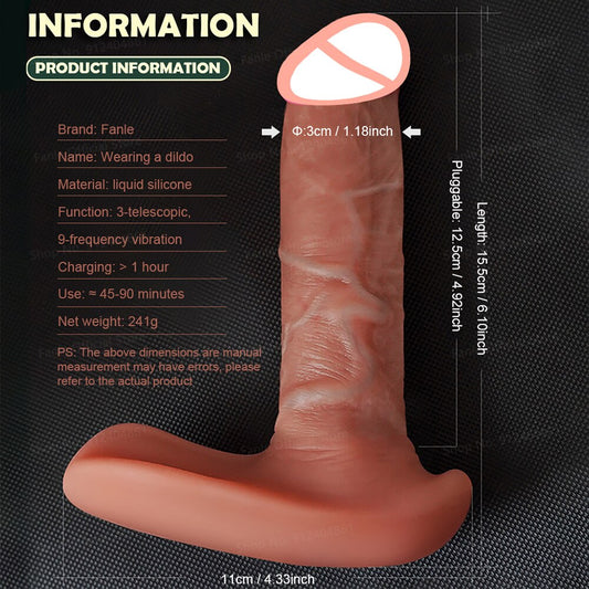 Remote Control Thrusting Real Silicone Dildo Vibrators for Adult Women Telescopic Penis Female Vagina Masturbator Sex Toys