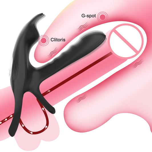 Pair Vibrator Dual Motor Cockring Wireless Cock Ring Adult Sexy Male Delay Ejaculation Penisring