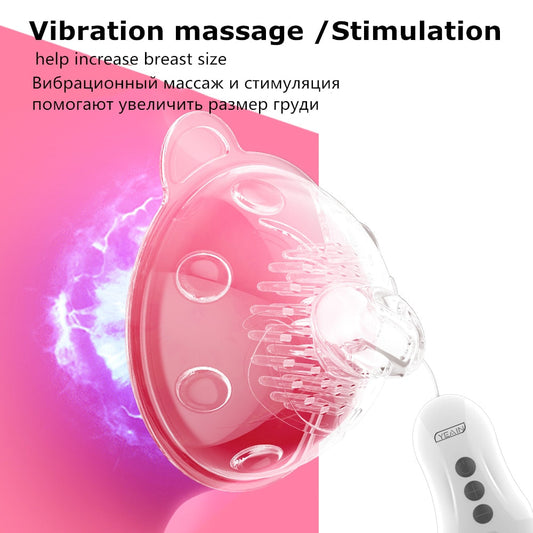 Vibrator for Women Nipple Stimulation Tongue Lick Nipple Suction Cups Remote Control Breast Pump Breast Massage Sex Toys