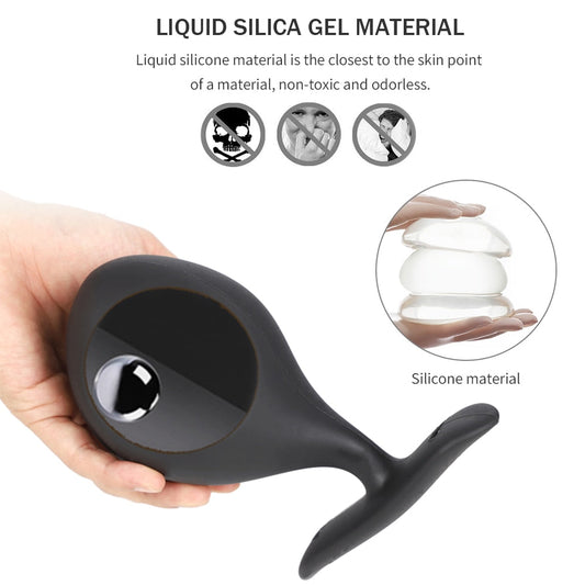 Wearable Anal Plug with Built-in Steel Ball Butt Plug Anal Toys Female Masturbation Tool Prostate Stimulator Sex Toys for Women