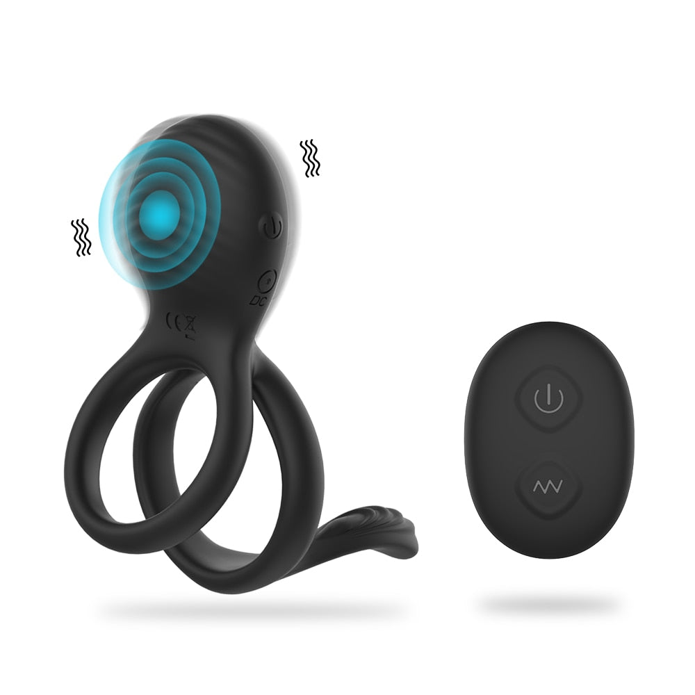 Wireless Couple Ring Sex Toys for Men's Penis, Cock Vibrator Ring, Cockring, Retardant, Ejaculation Delay, Remote Control