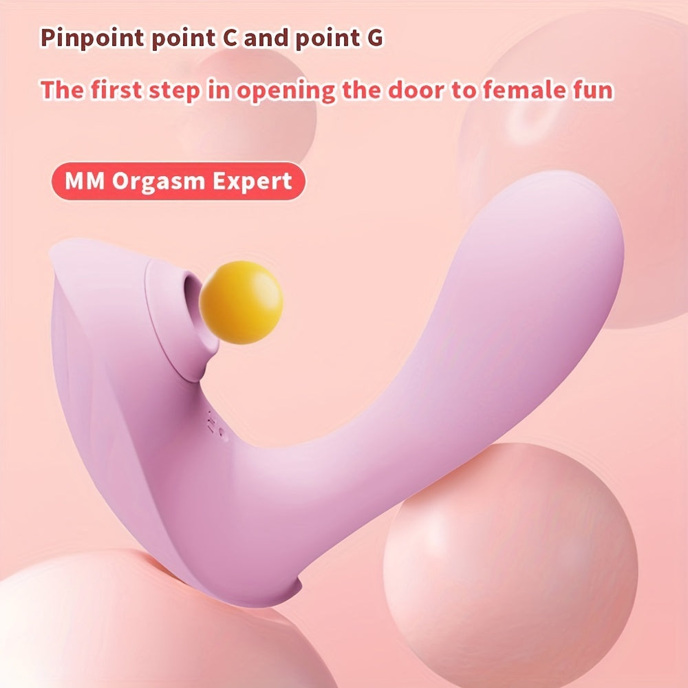 Wearable Butterfly Vibrator Panty - USB Rechargeable. 9-Frequency G-Spot & Clitoral Stimulation with Sucking Massage for Women - Adult Sex Toy for Couples