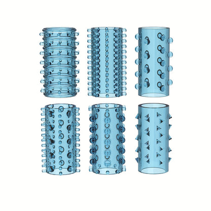 6pcs Sex Toys for Men. Penis Rings with 6 Elastic Textures, Reusable. Male Sex Toys Cock Ring. Penis Sleeve for Enhanced Erection, Extended Time Cock Rings. Adult Sex Toys for Men and Couples