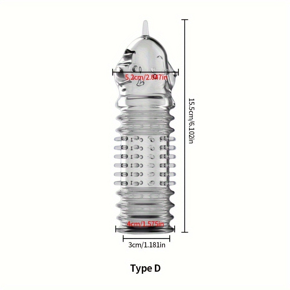 Crystal Men's Adult Sex Toy Penis Cover Sleeve Penis Extender Reusable Delay Ejaculation Add More Fun And Excitement For Men Women Couples