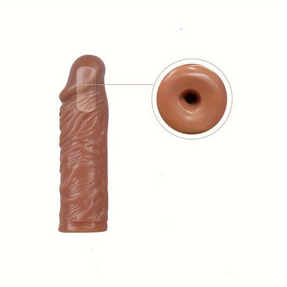 Realistic Textured TPE Male Dildo with Suction Cup - Hand Washable