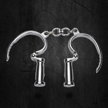 Stainless Steel Female Male Handcuff Metal Ankle Cuffs Wrist Cuff for Couple Bdsm Bondage Restraints Adult Game Sex Toys
