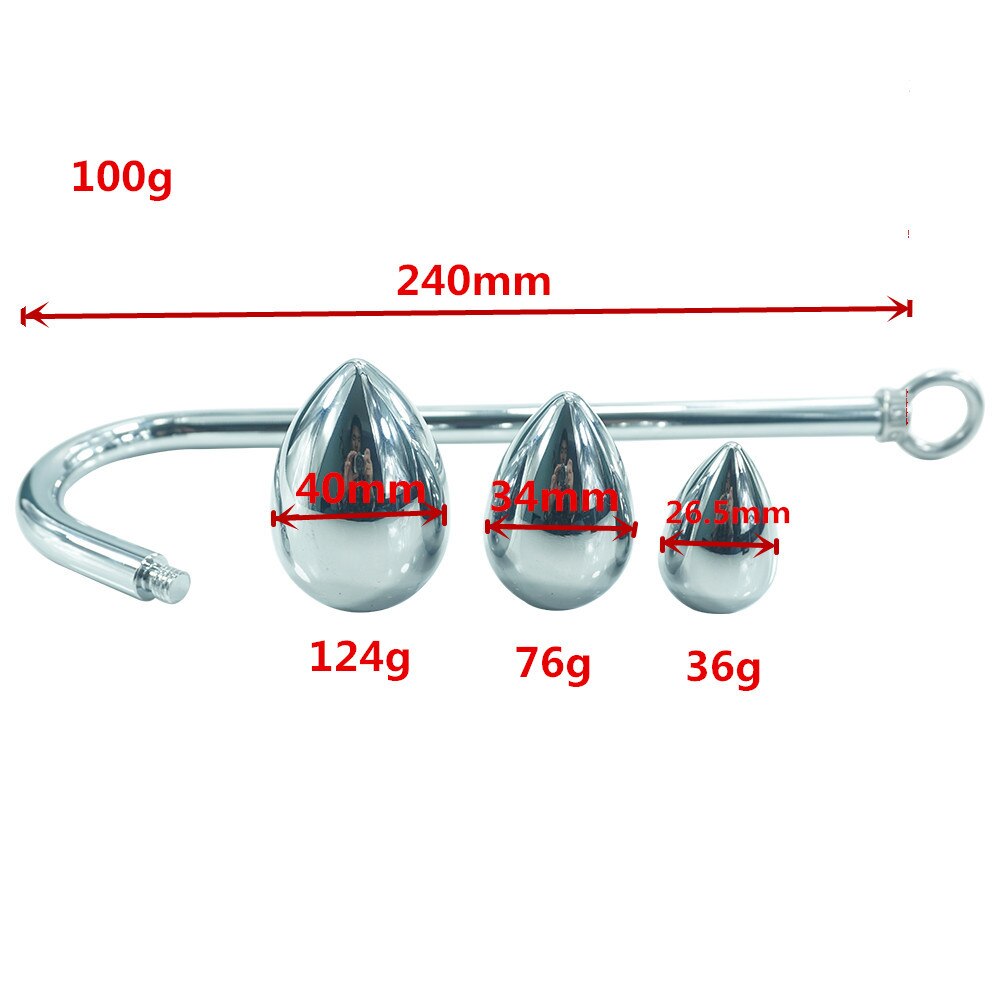 Anal Hook Metal Butt Plug with Ball Anal Plug Dilator Multifunctional Masturbation Butt Sex Toys