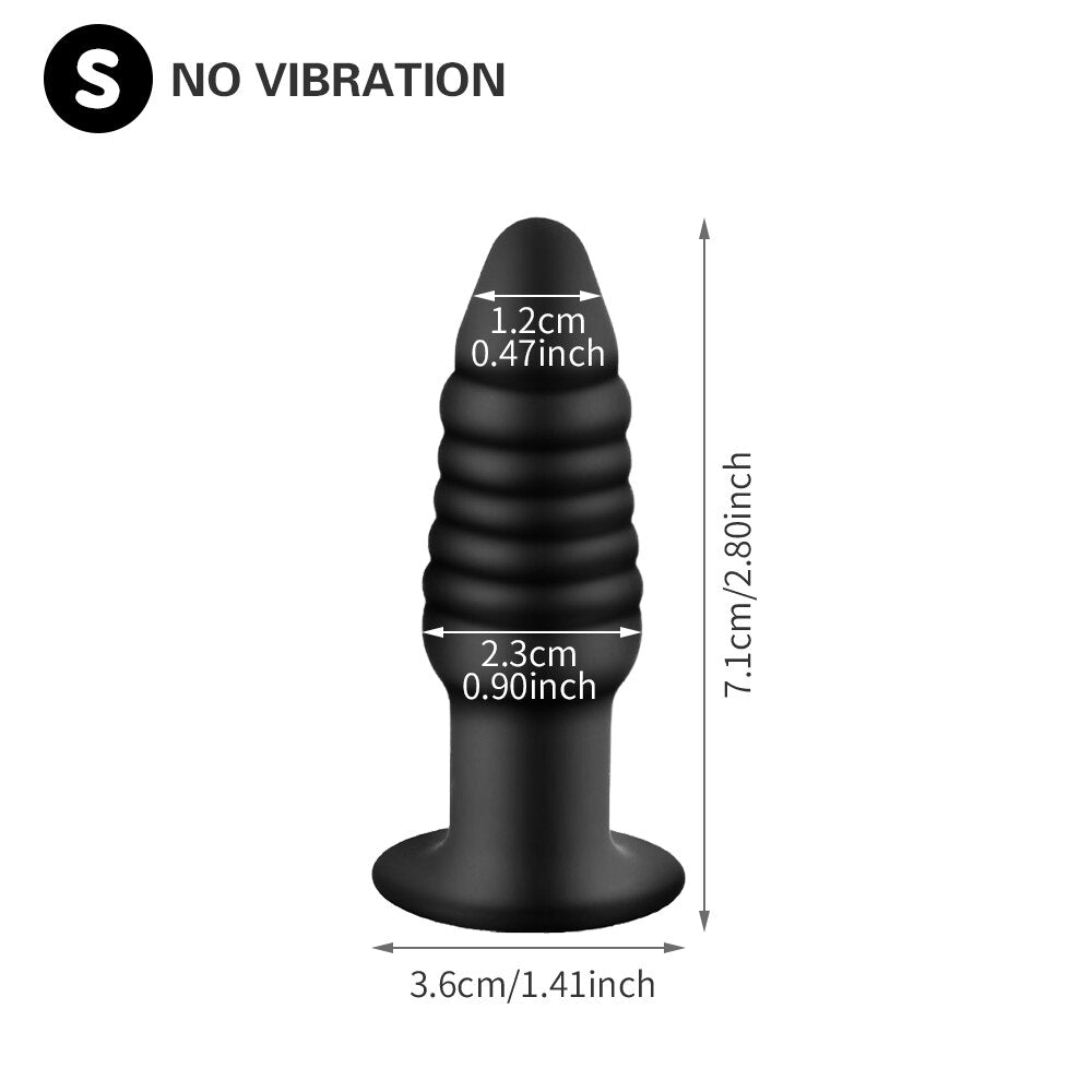 Vibration Anal Plug Safety Silicone Butt Plug Female Masturbation Tool Prostate Massager Erotic Sex Toys for Couples