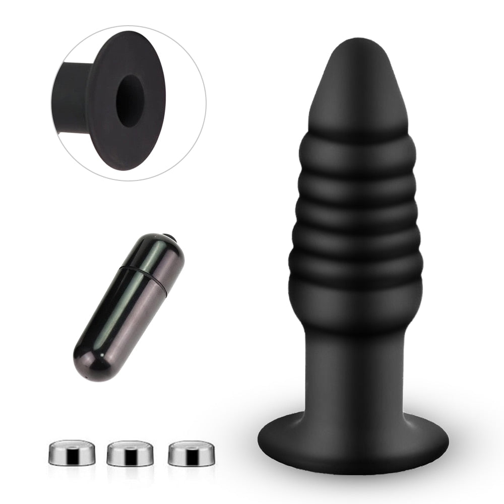Vibration Anal Plug Safety Silicone Butt Plug Female Masturbation Tool Prostate Massager Erotic Sex Toys for Couples