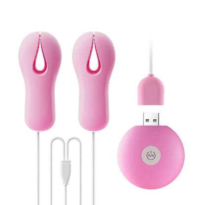 10 Modes Electric Nipple Clamp Breast Massager Vibrator Enhancer Bondage Adult Stimulator Sex Toys for Women and Couples