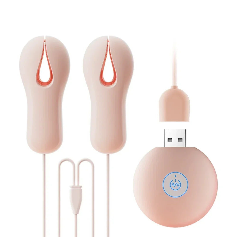 10 Modes Electric Nipple Clamp Breast Massager Vibrator Enhancer Bondage Adult Stimulator Sex Toys for Women and Couples