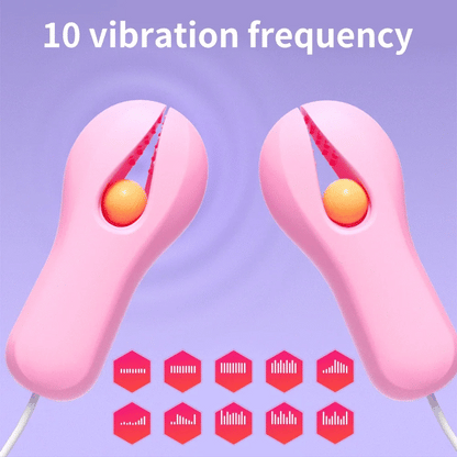 10 Modes Electric Nipple Clamp Breast Massager Vibrator Enhancer Bondage Adult Stimulator Sex Toys for Women and Couples