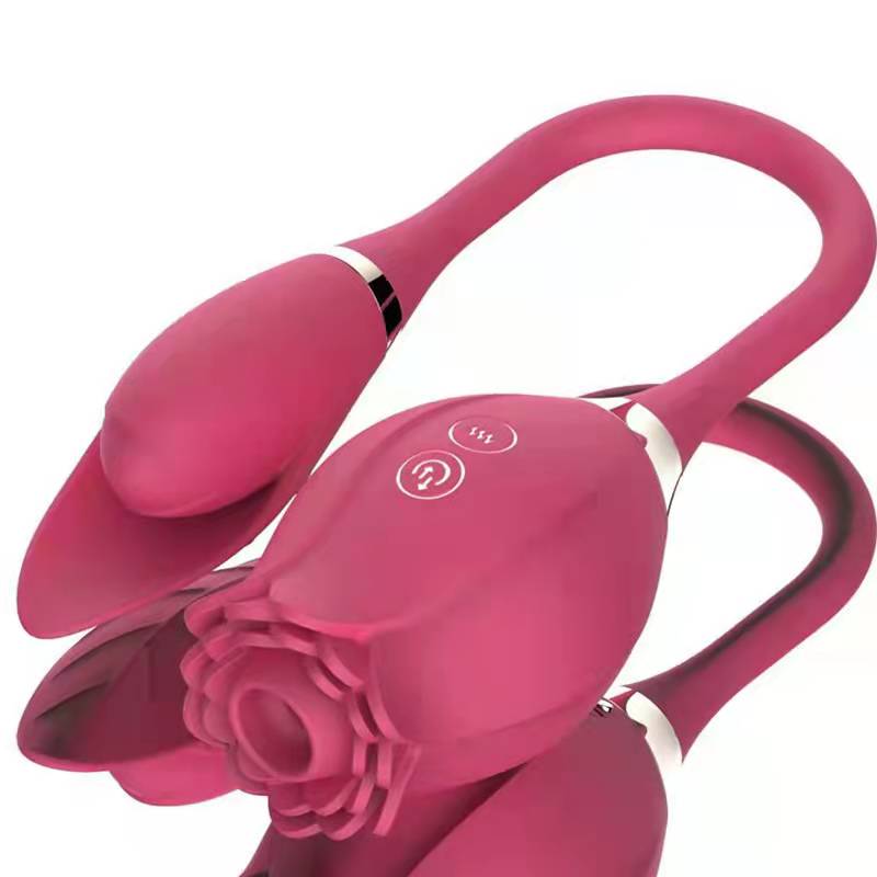 Rose Clitoral Sucking Vibrator with Vibrating Egg Vaginal Anal Stimulator Breast Nipple Massager Oral Sex Toy for Women