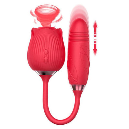 Rose Clitoral Sucking Vibrator with Vibrating Egg Vaginal Anal Stimulator Breast Nipple Massager Oral Sex Toy for Women