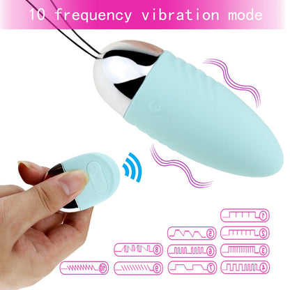 10-Speed Panties Wireless Remote Control Vibrator, Waterproof Jump Egg, G-Spot Clitoris Massager Sex Toy for Females
