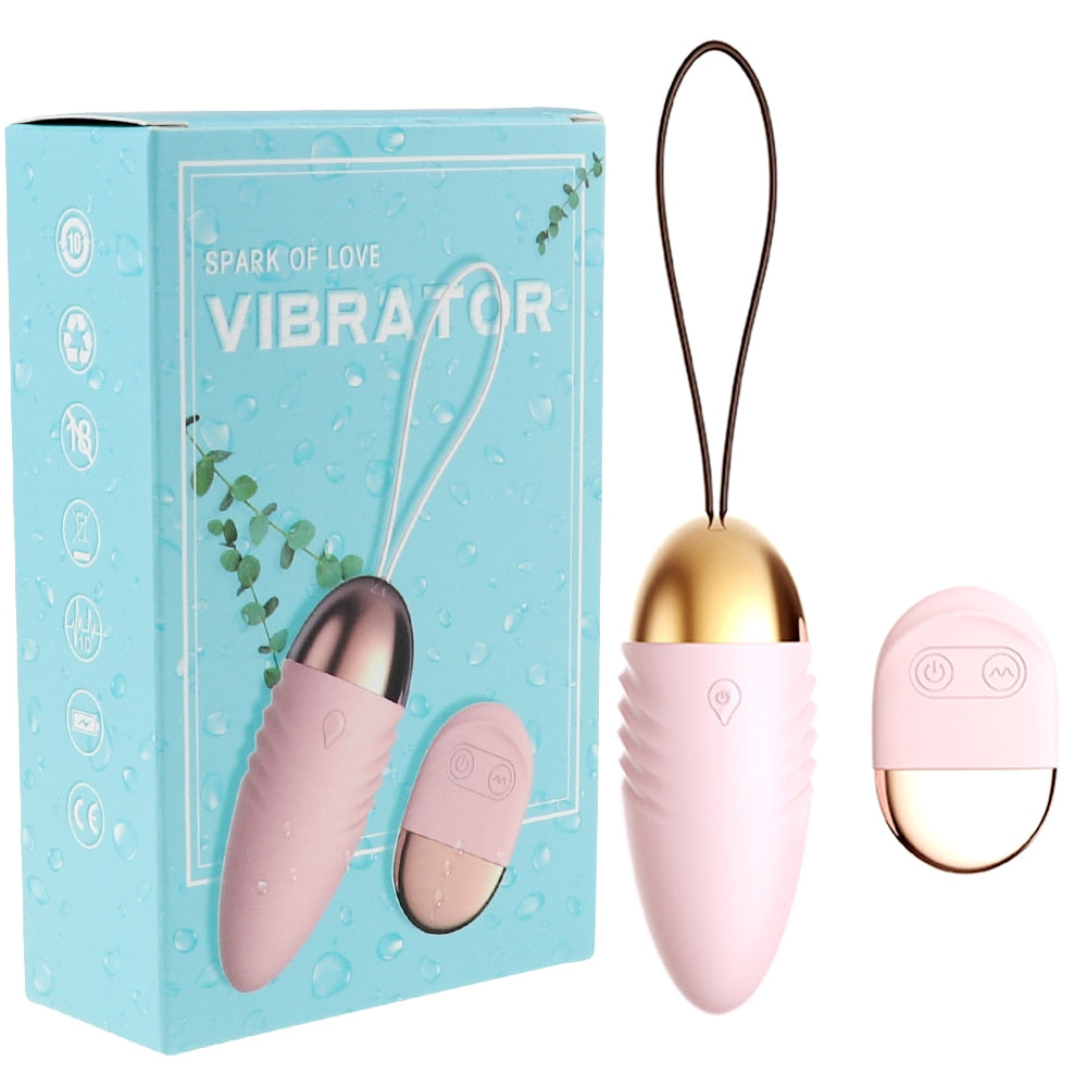 10-Speed Panties Wireless Remote Control Vibrator, Waterproof Jump Egg, G-Spot Clitoris Massager Sex Toy for Females