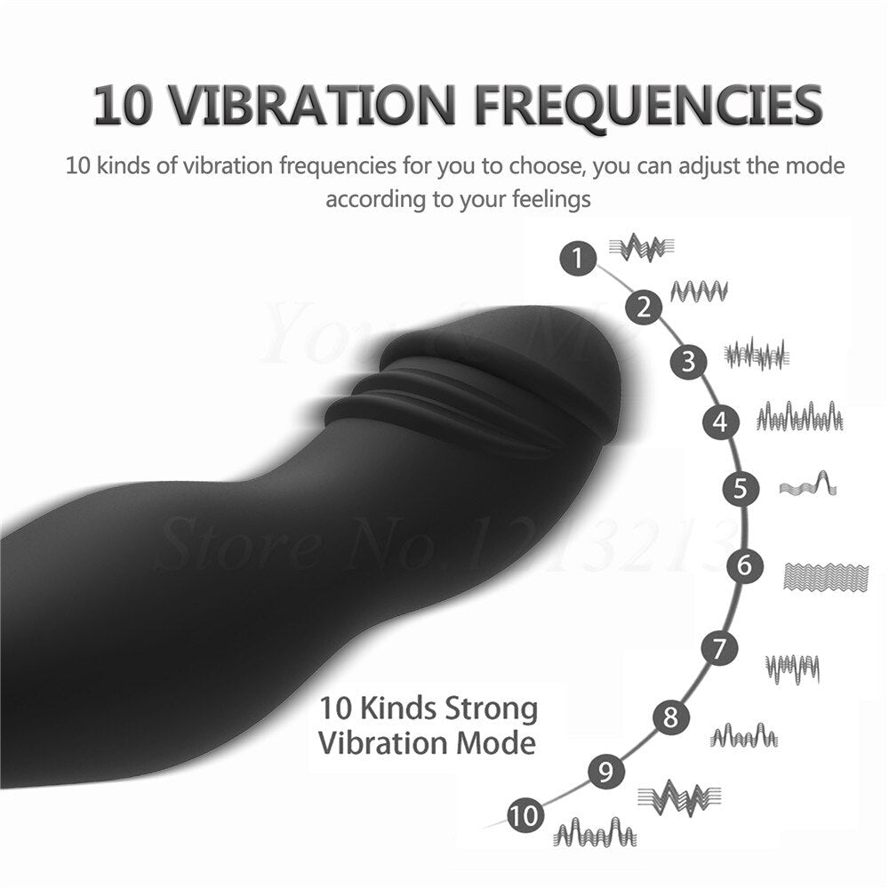 10-Speed Wireless Remote Anal Dildo Vibrator Male Prostate Massager G-spot Stimulator USB Charging Anal Penis Vibrator Sex Toys